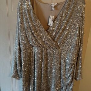 Plus Size Sequin Party Dress
